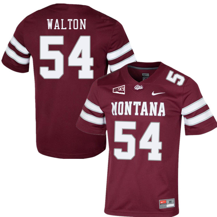 Montana Grizzlies #54 Cooper Walton College Football Jerseys Stitched Sale-Maroon